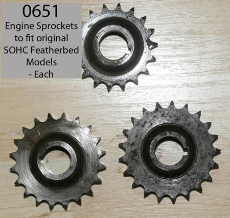 SOHCFeatherbed Engine Sprockets in 3 sizes
